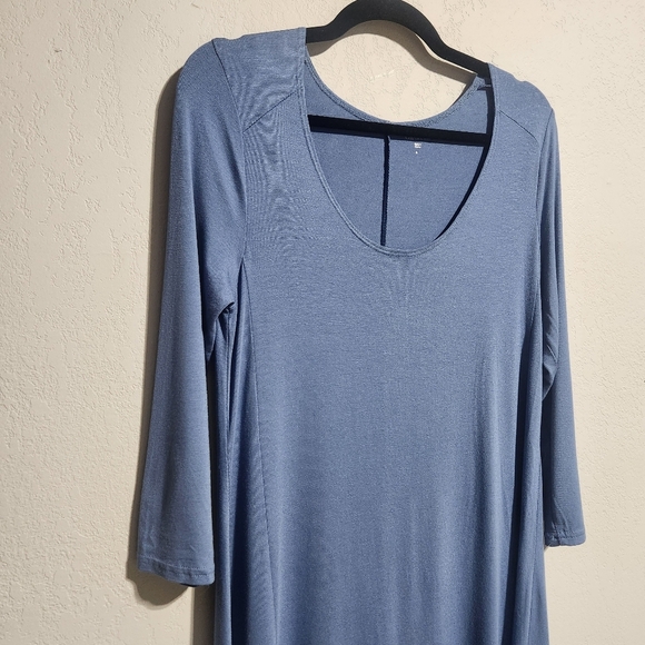 EUC BLUE GARNET HILL KNIT TRAPEZE DRESS SZ S - Picture 3 of 8